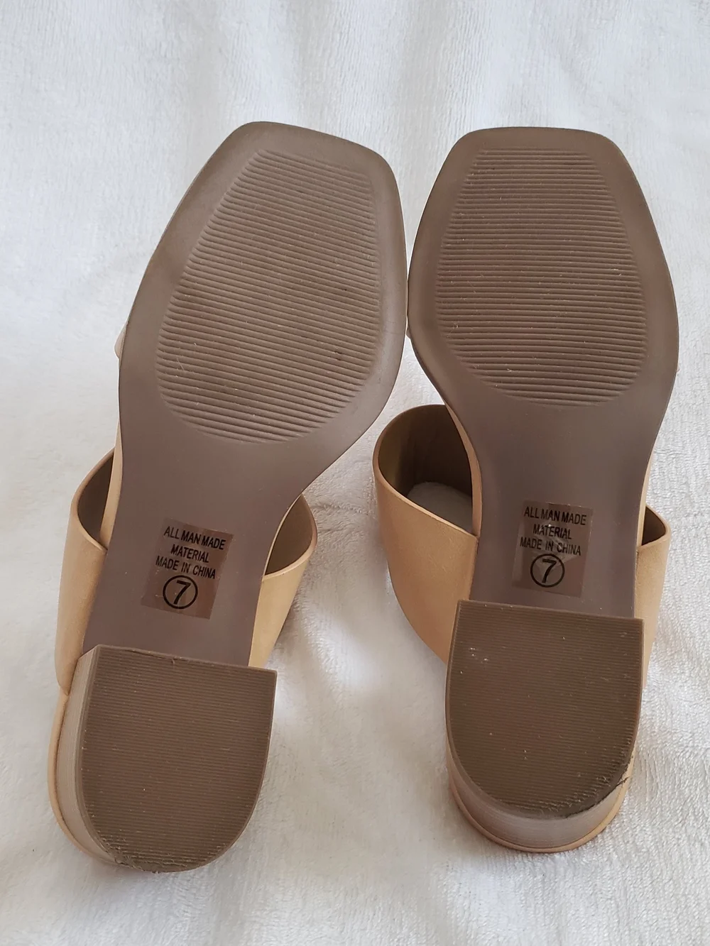 Wide Fit Tan Leather Slide Sandals